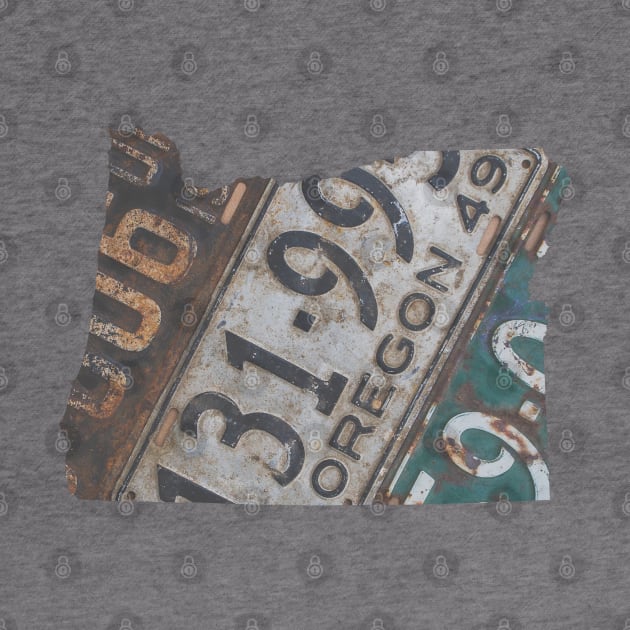 Vintage Oregon License Plates by juniperandspruce